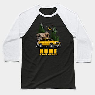 Yellow Land Cruiser - Home is where you park it Land Cruiser Baseball T-Shirt